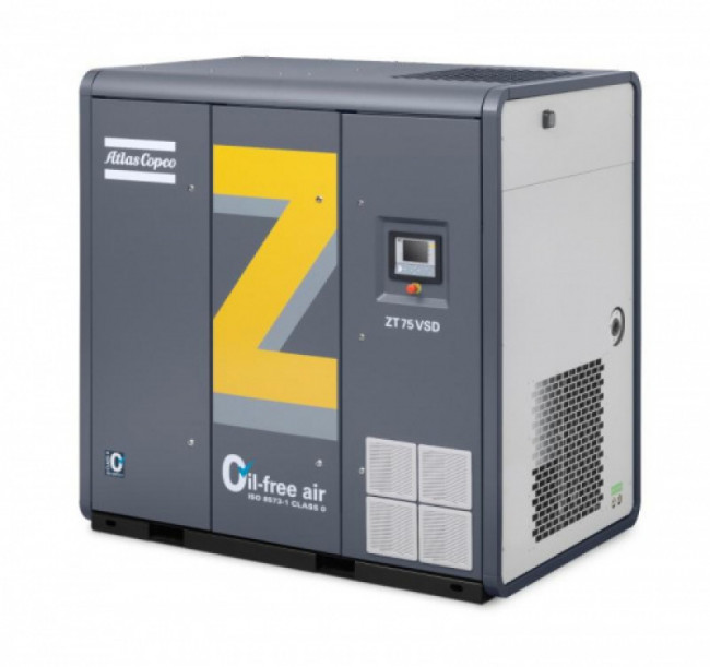 Винтовой безмасляный компрессор Atlas Copco ZR 75 VSD - 8.6 bar FF