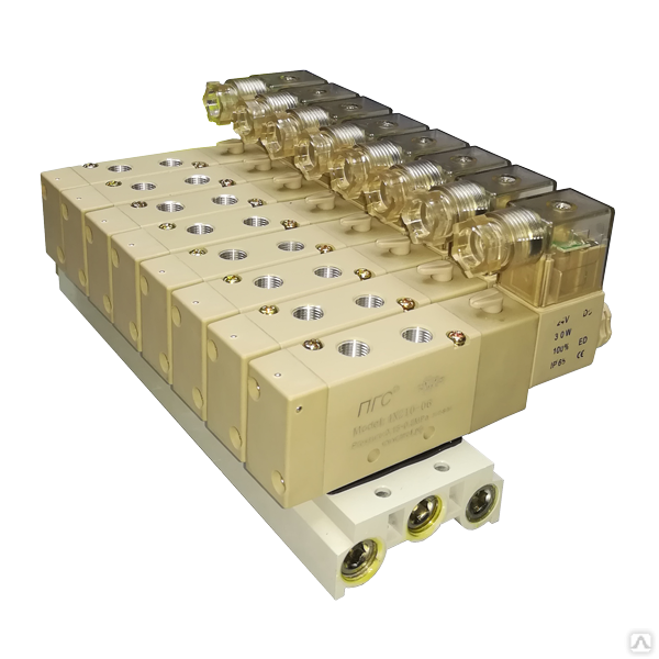 Плита монтажная для 5/2 пневмораспределителей 6 мест
