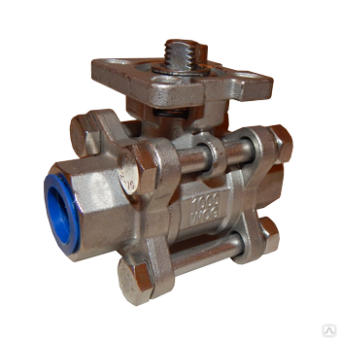 Кран шаровой полнопроходной трехсоставной 1 1/2" с площадкой ISO5211, нерж. ст. 316 Кран шаровой полнопроходной трехсоставной 1 1/2" с площадкой ISO5211, нерж. ст. 316