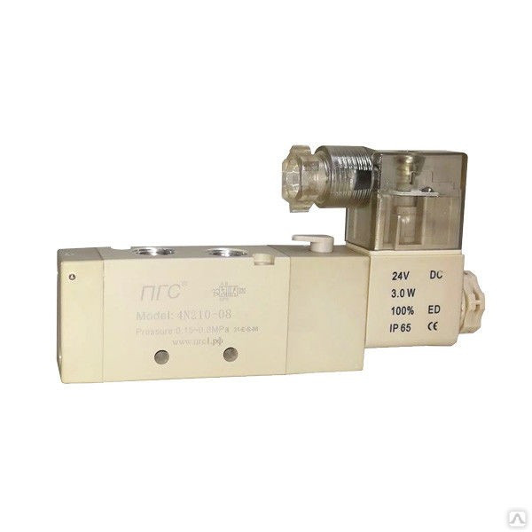 5/2 Пневмораспределитель с односторонним ЭМУ (4V210-08) (4N210-08 AC220V)