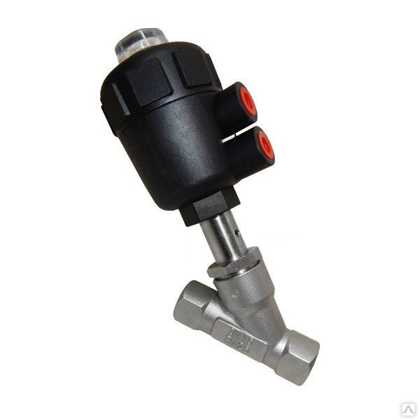 Клапан отсечной седельный 1/2" , НЗ, нерж. ст. 316, пластиковый привод Клапан отсечной седельный 1/2" , НЗ, нерж. ст. 316, пластиковый привод